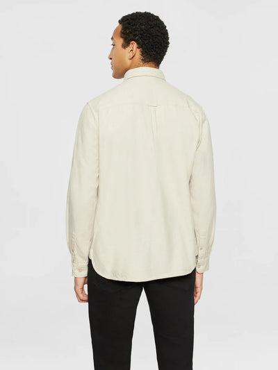 Regular fit heavy twill flannel shirt