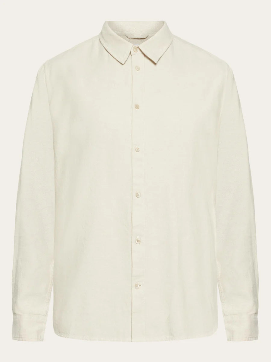 Regular fit heavy twill flannel shirt