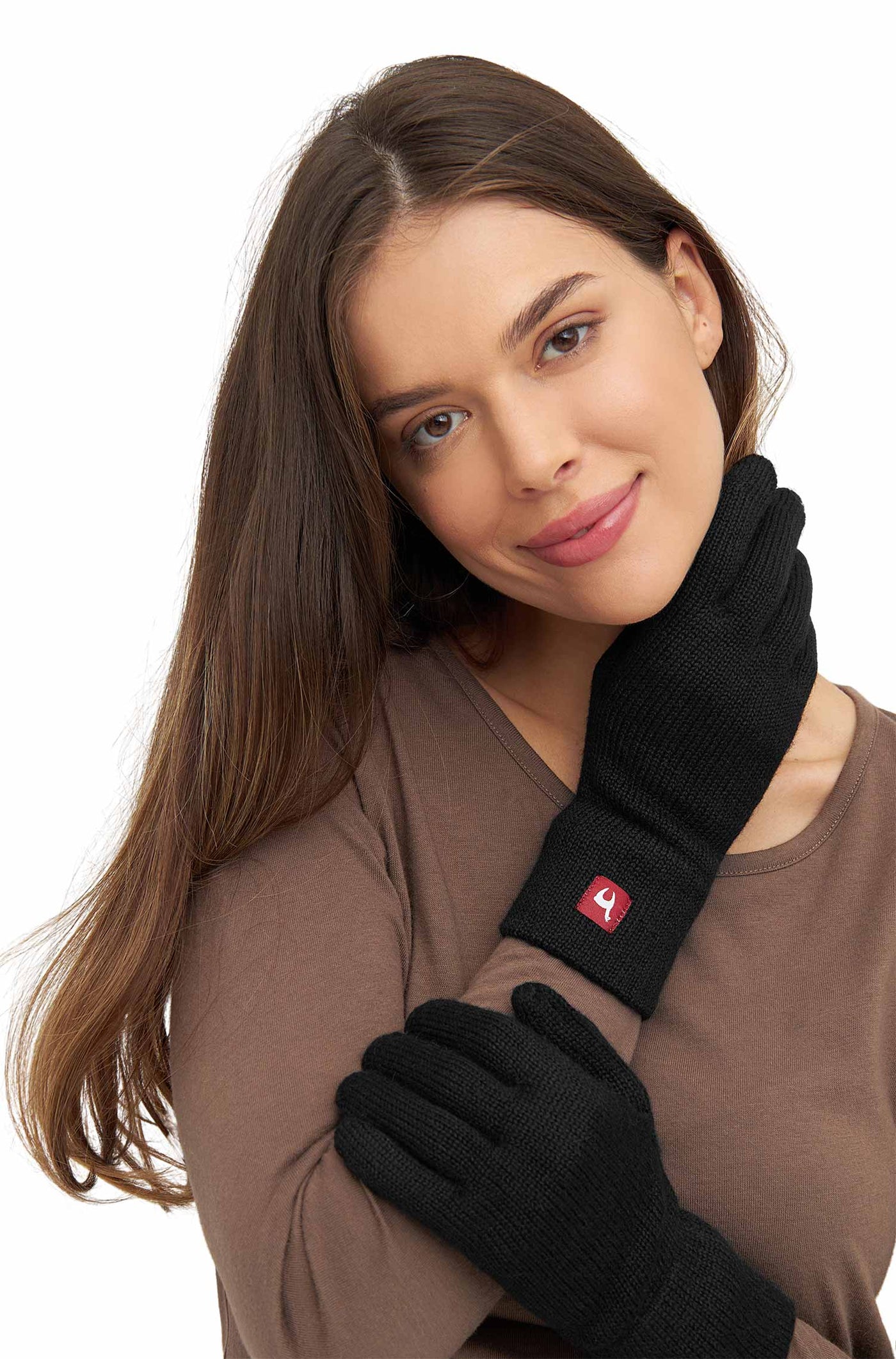 Alpaka Uni Fingerhandschuhe