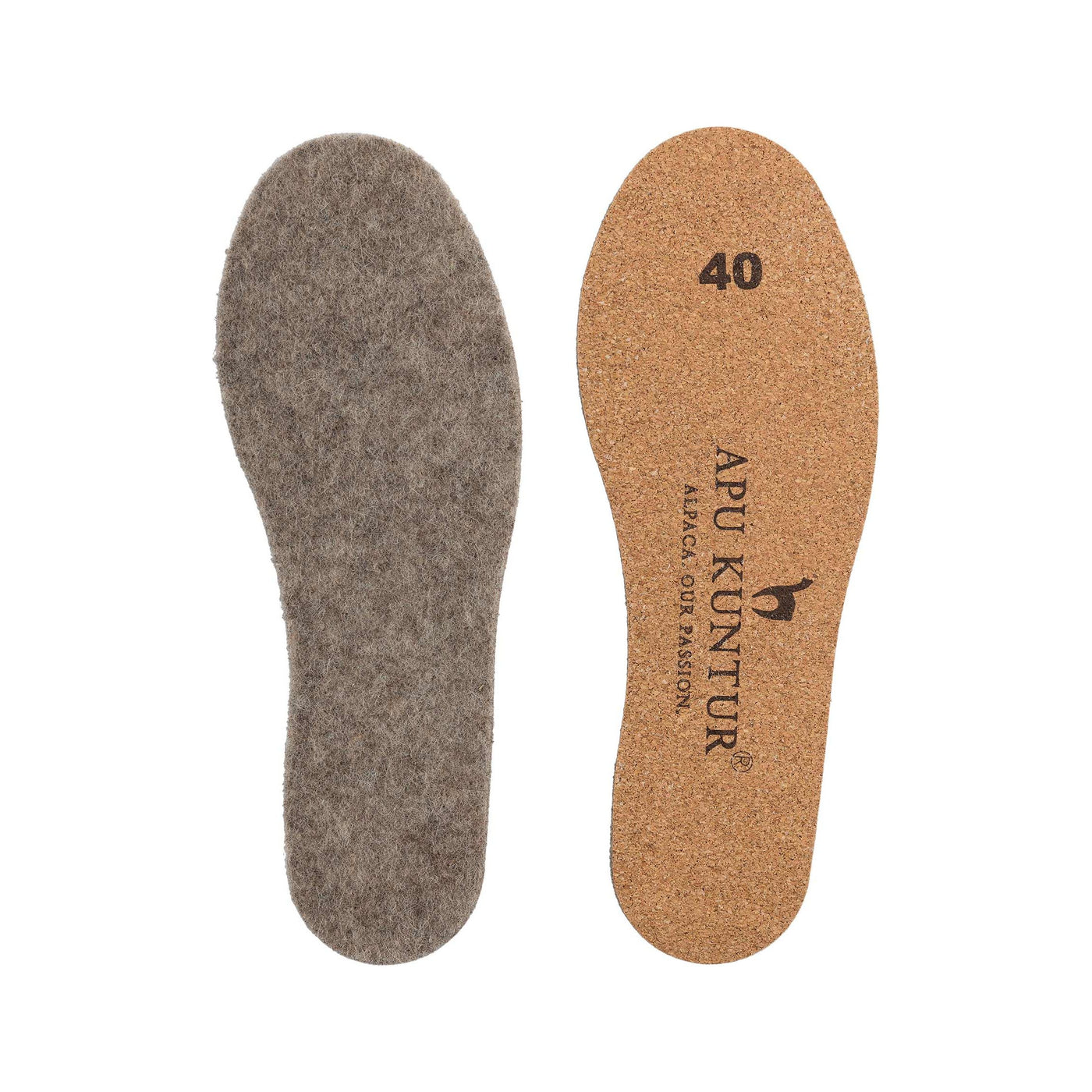 Alpaka Thermosohlen mit Kork