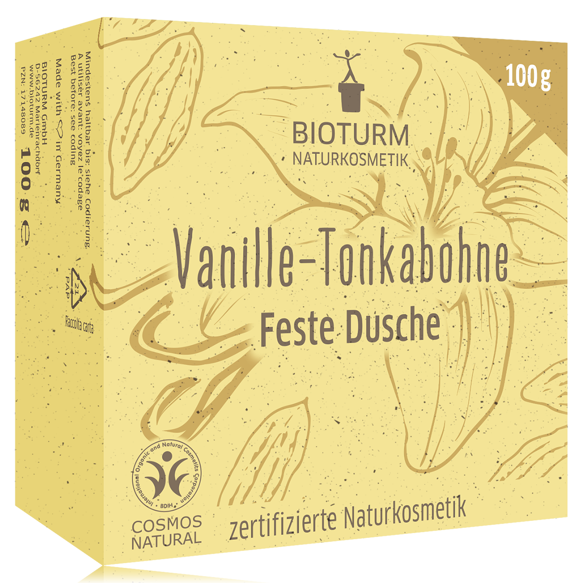 Bioturm Feste Dusche Vanille Tonkabohne / 100g