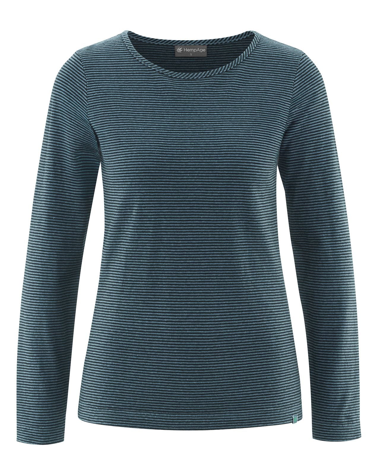 HempAge Damen-Shirt langarm, gestreift