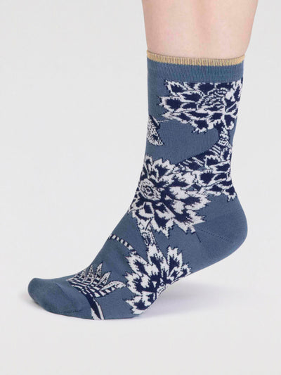 thought Freja Abstract Flower Cotton Socks