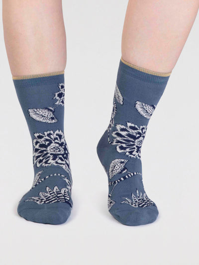 thought Freja Abstract Flower Cotton Socks