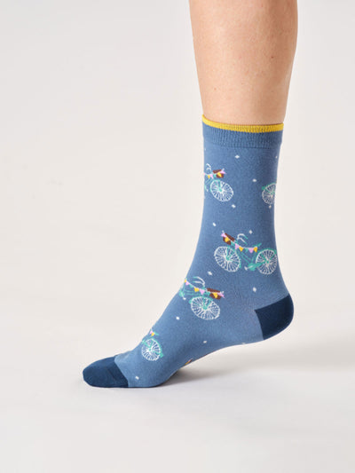 Thought Socks Womens Bunting Bike Bamboo