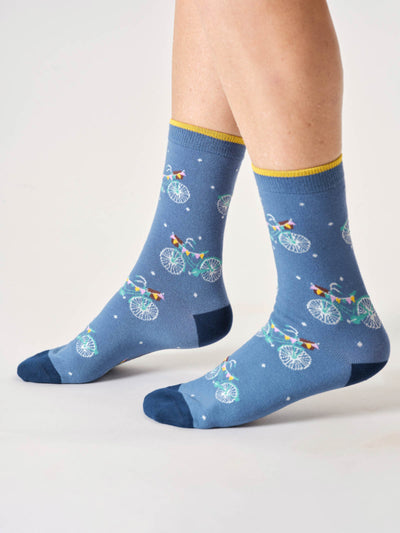 Thought Socks Womens Bunting Bike Bamboo