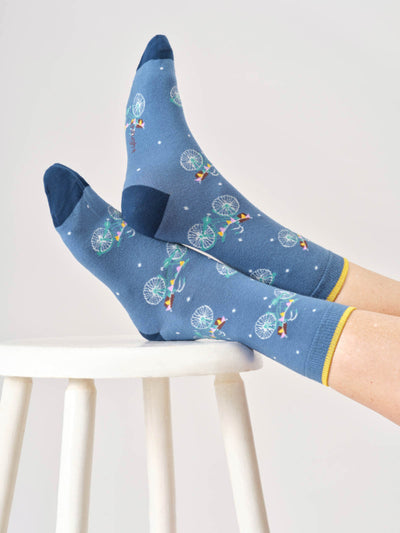 Thought Socks Womens Bunting Bike Bamboo