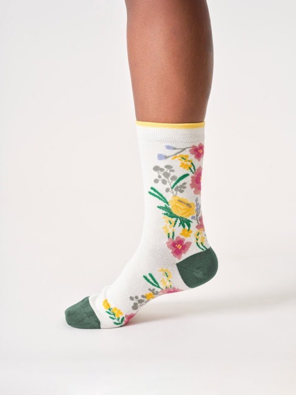 Thought Socks Womens Climbing Floral Organic Cotton