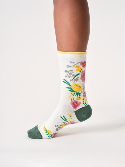 Thought Socks Womens Climbing Floral Organic Cotton