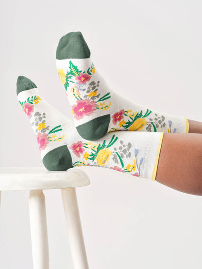 Thought Socks Womens Climbing Floral Organic Cotton
