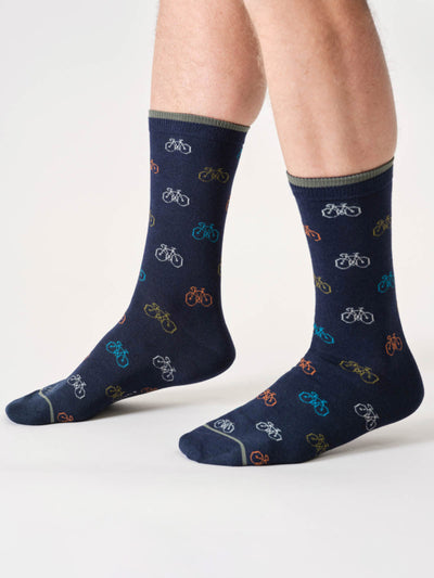 Thought Socks Mens Multi Bike Bamboo