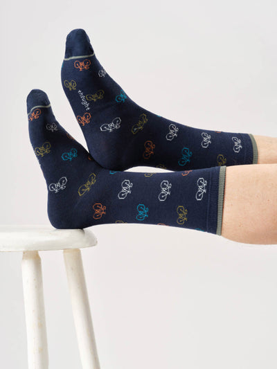 Thought Socks Mens Multi Bike Bamboo