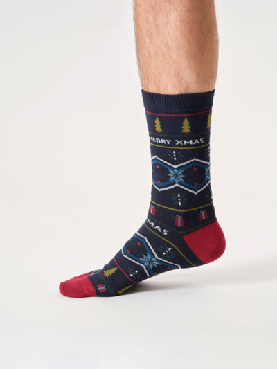 Thought Socks Mens Merry Xmas Hanging Jumper