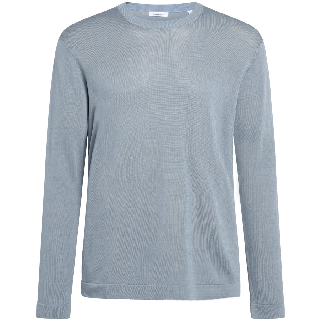 KnowledgeCotton Apparel  FORREST oneck basic Tencel™ knit #farbe_asley-blue