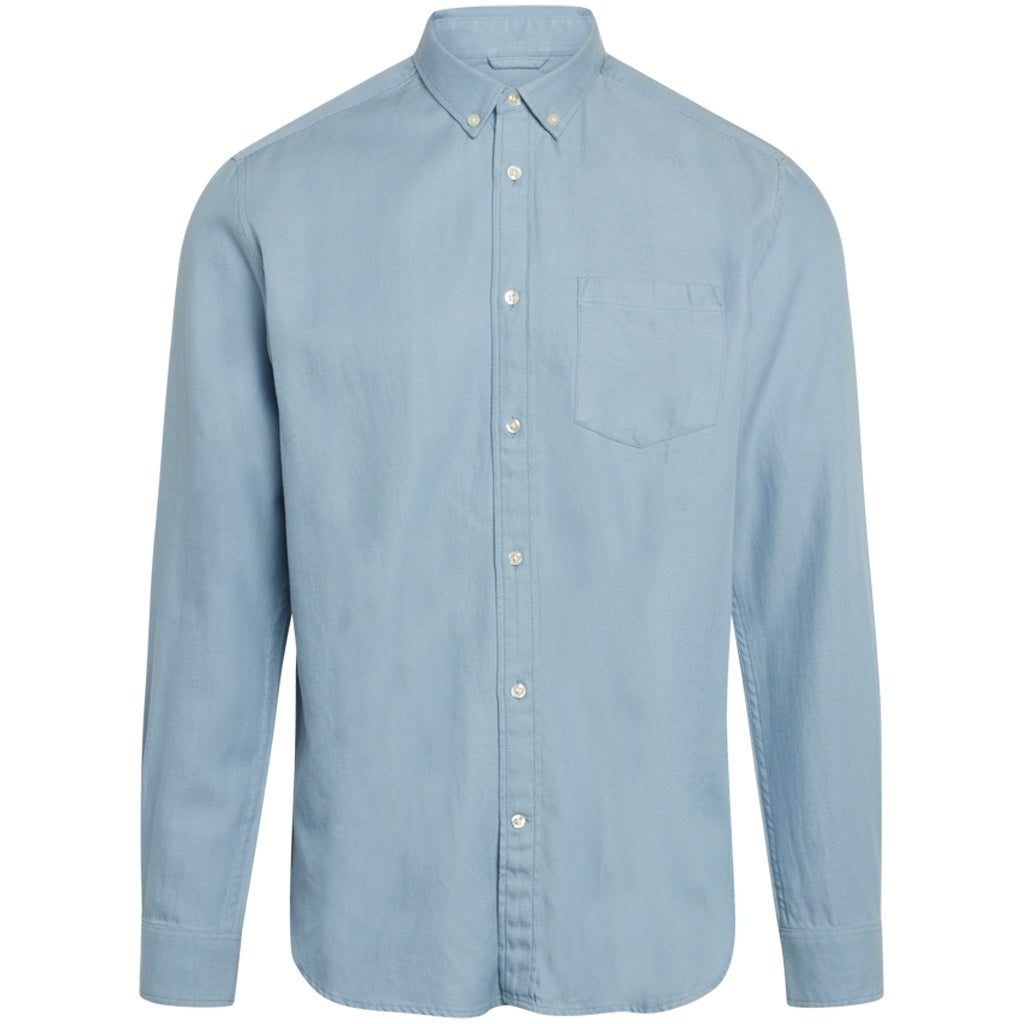 KnowledgeCotton Apparel  LARCH Tencel™ shirt #farbe_asley-blue