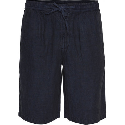 KnowledgeCotton Apparel  BIRCH loose linen shorts #farbe_total-eclipse