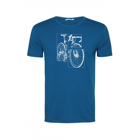 Greenbomb T-Shirt Bike Cut Guide Surf Blue