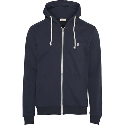KnowledgeCotton Apparel  ELM small owl zip hoodie sweat #farbe_total-eclipse