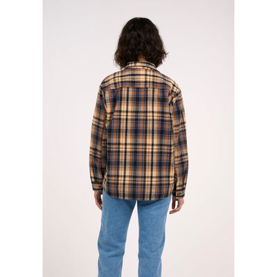 Earth colors checkred overshirt