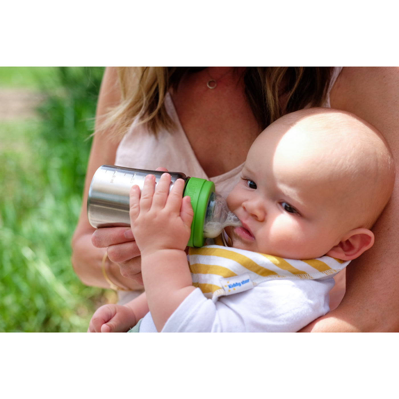 Edelstahl Babyflasche 266ml 6+ Monate mittlerer Trinkfluss