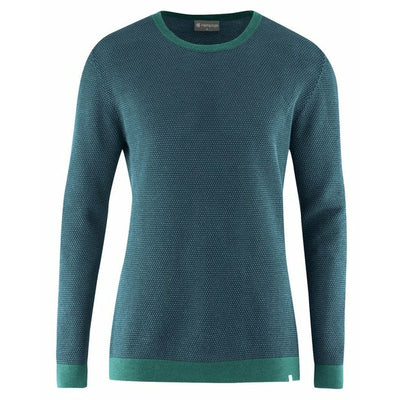 HempAge - Pullover mit Perlmuster #farbe_spruce-wintersky