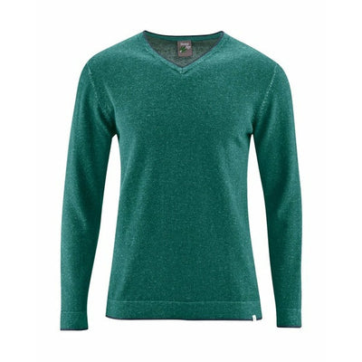 HempAge - V-Kragen-Pullover #farbe_spruce