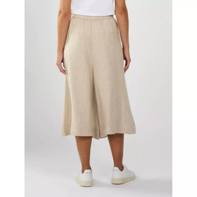 Natural linen baggy shorts