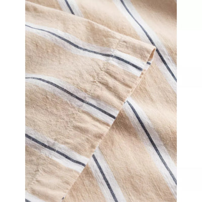 RELAXED FIT STRIPED SHORT SLEEVED COTTON SHIRT