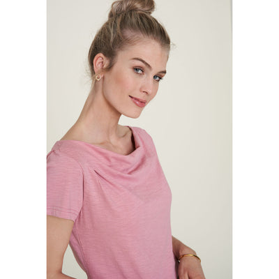 Shirt mit Wasserfallausschnitt