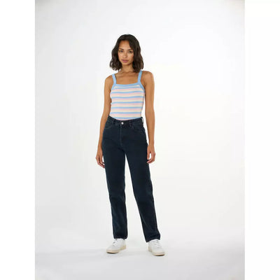 STRIPED RIB STRAP TOP
