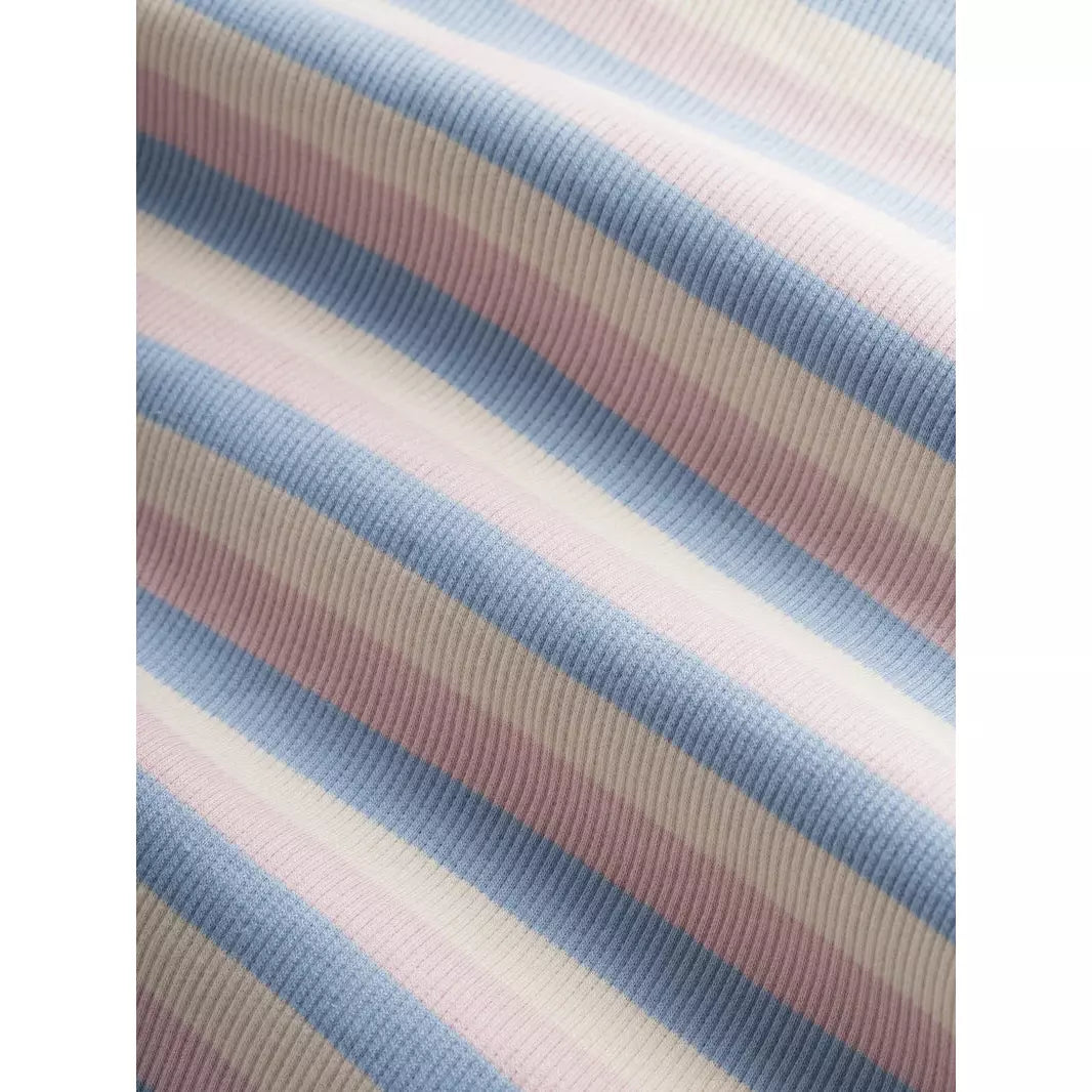 STRIPED RIB STRAP TOP