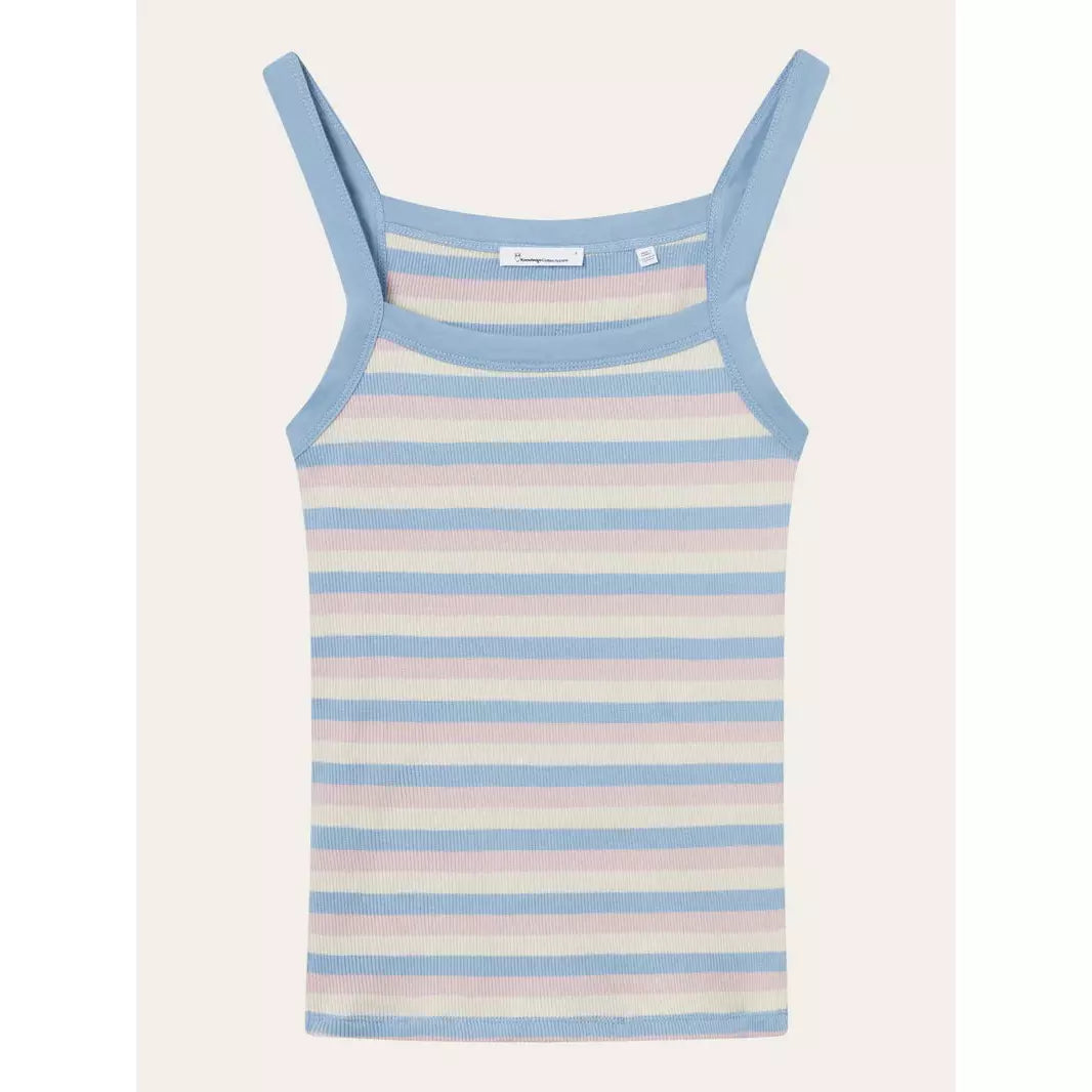 STRIPED RIB STRAP TOP