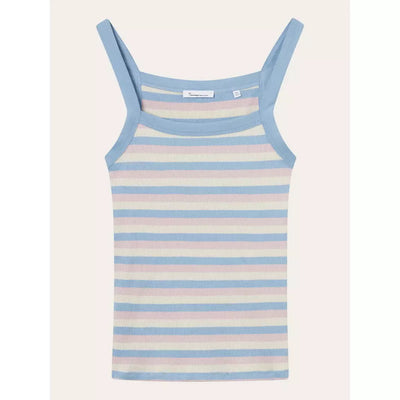 STRIPED RIB STRAP TOP