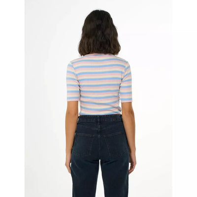 STRIPED RIB T-SHIRT