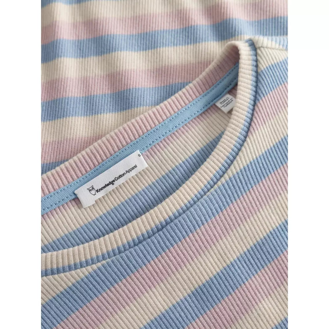 STRIPED RIB T-SHIRT