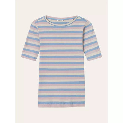 STRIPED RIB T-SHIRT