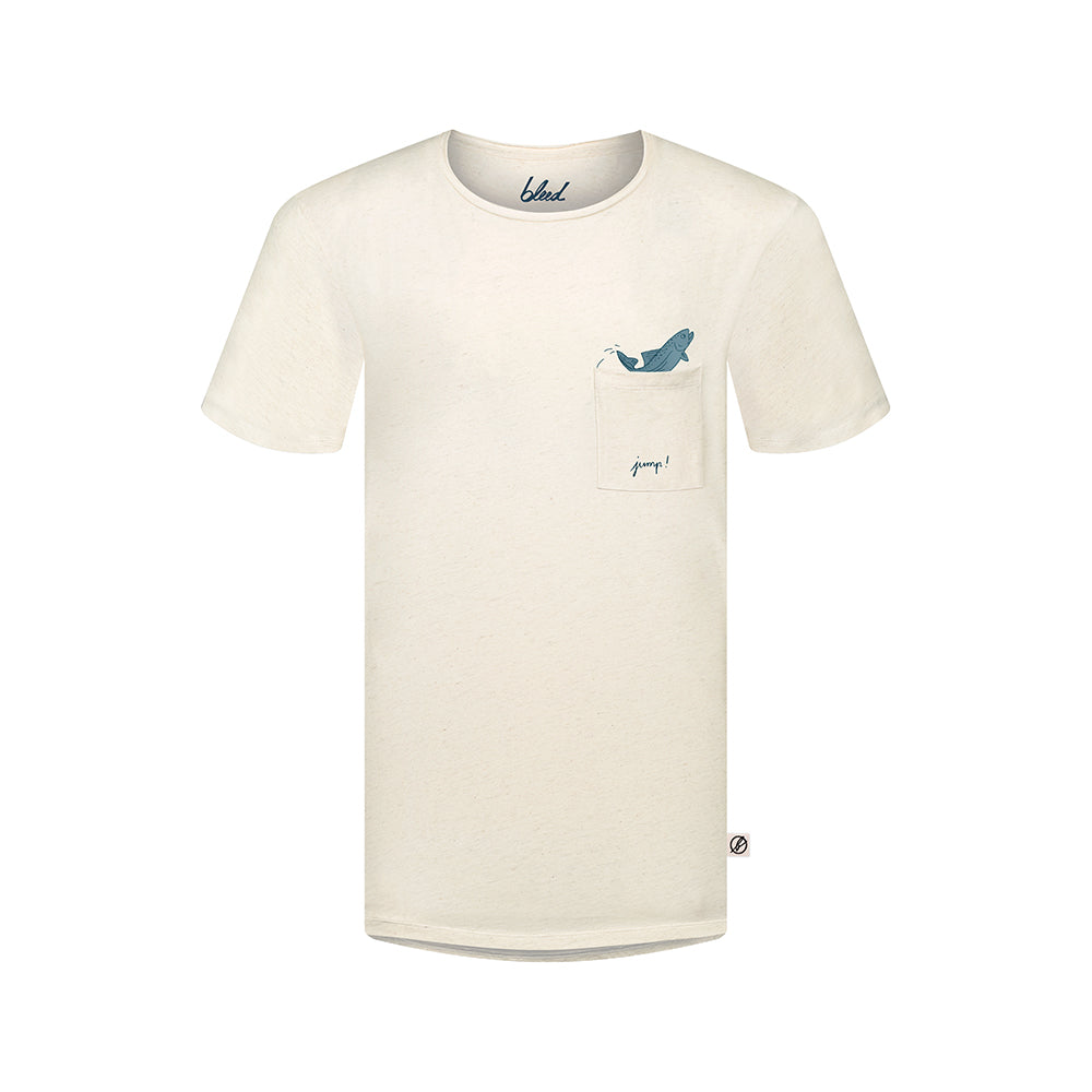 bleed - Pocketfish Hanf T-Shirt Weiß #farbe_white