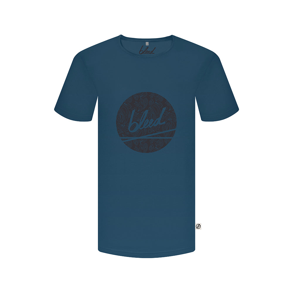 bleed - Paisley Logo T-Shirt Blau #farbe_blue
