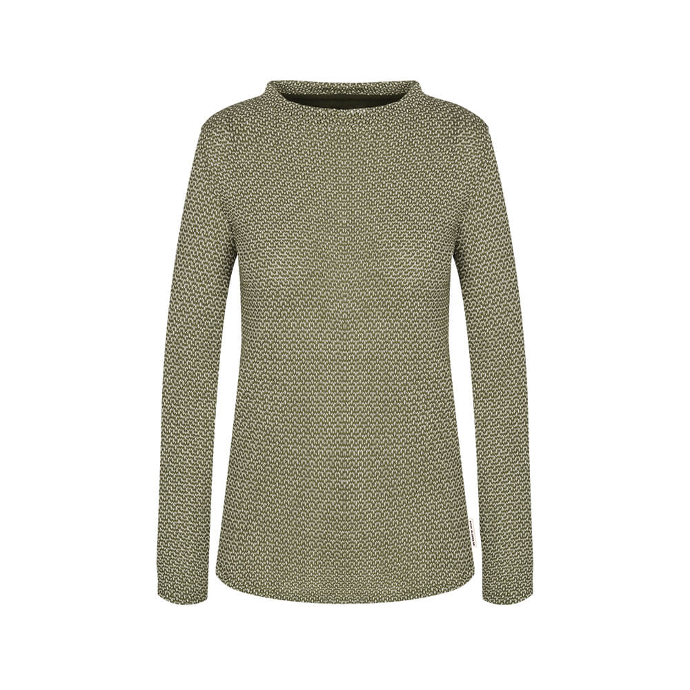 bleed - Wormseeker Pullover Damen Oliv #farbe_olive-offwhite