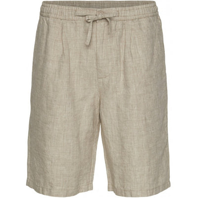 KnowledgeCotton Apparel  BIRCH loose linen shorts #farbe_light-feather-gray