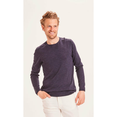 KnowledgeCotton Apparel  FORREST oneck knit #farbe_navy