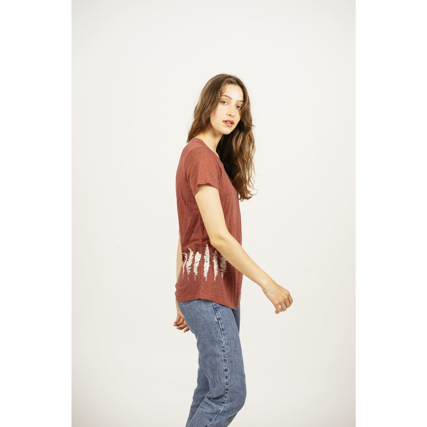 Da- Denimcel Feathers T-Shirt