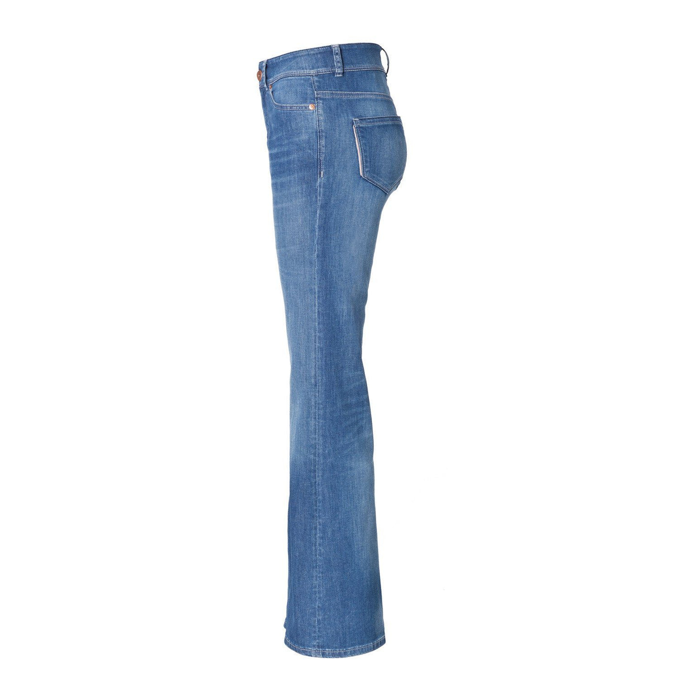 Womens High Rise Flared Jeans