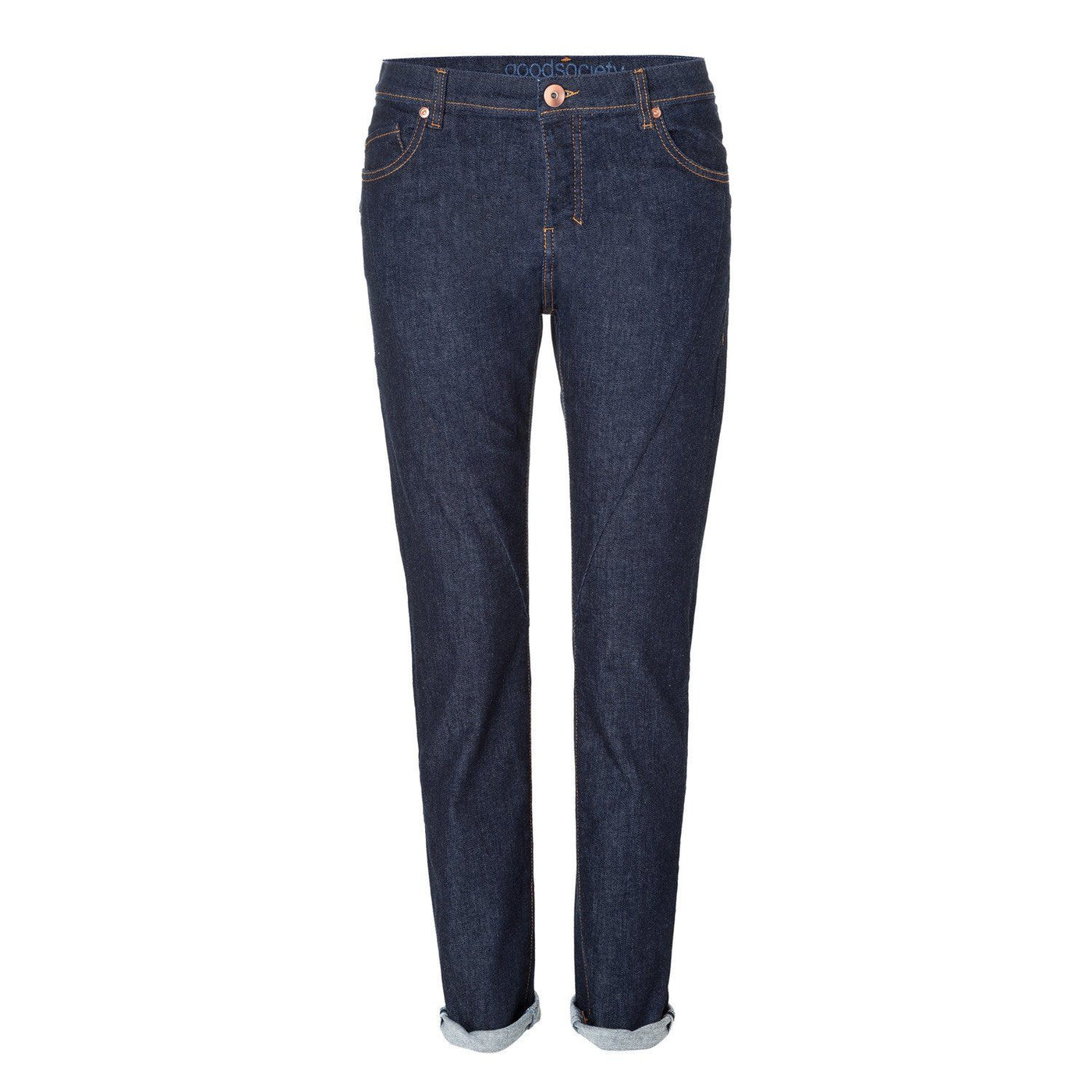 Womens Tapered Jeans - Raw One Wash