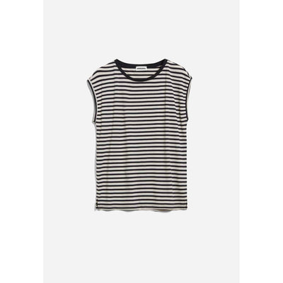 JILAA STRIPES T-SHIRT AUS TENCEL™ LYOCELL MIX #farbe_night-sky-oatmilk