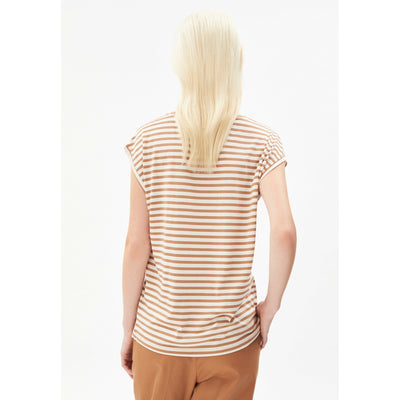 JILAA STRIPES T-SHIRT AUS TENCEL™ LYOCELL MIX #farbe_smoky-almond-oatmilk