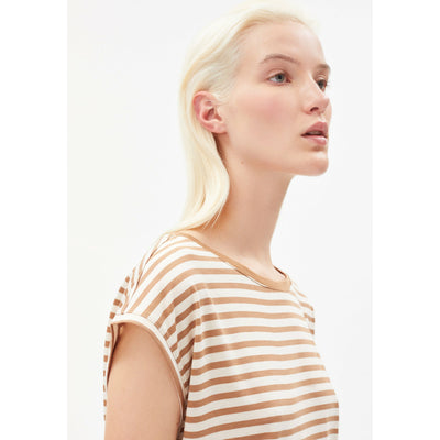 JILAA STRIPES T-SHIRT AUS TENCEL™ LYOCELL MIX #farbe_smoky-almond-oatmilk