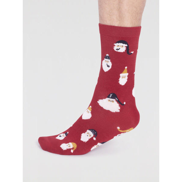 thought Alfredo Bamboo Christmas Snowman Socks