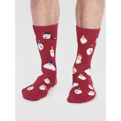 thought Alfredo Bamboo Christmas Snowman Socks